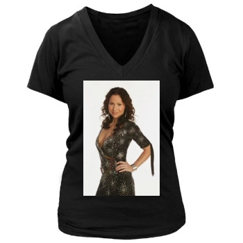 Minnie Driver Women's Deep V-Neck TShirt