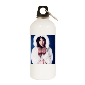 Minnie Driver White Water Bottle With Carabiner