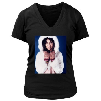 Minnie Driver Women's Deep V-Neck TShirt