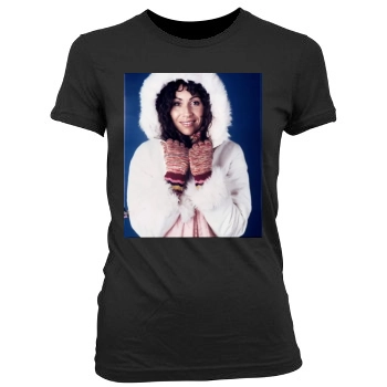 Minnie Driver Women's Junior Cut Crewneck T-Shirt