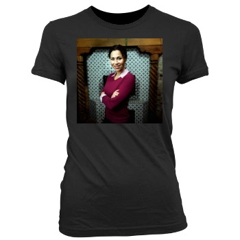 Minnie Driver Women's Junior Cut Crewneck T-Shirt