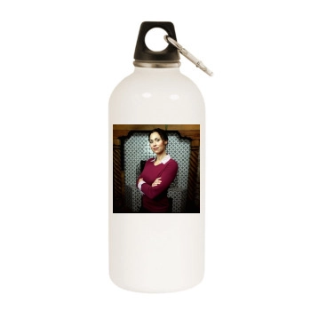 Minnie Driver White Water Bottle With Carabiner