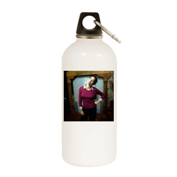 Minnie Driver White Water Bottle With Carabiner