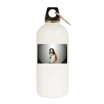 Minnie Driver White Water Bottle With Carabiner