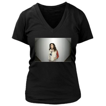 Minnie Driver Women's Deep V-Neck TShirt