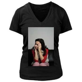 Minnie Driver Women's Deep V-Neck TShirt