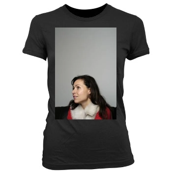 Minnie Driver Women's Junior Cut Crewneck T-Shirt