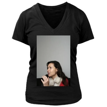 Minnie Driver Women's Deep V-Neck TShirt