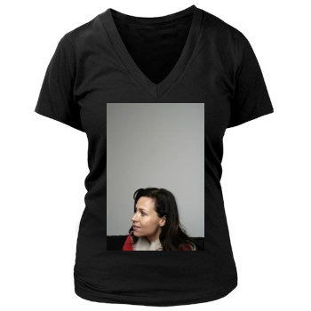 Minnie Driver Women's Deep V-Neck TShirt