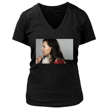 Minnie Driver Women's Deep V-Neck TShirt