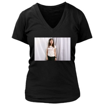 Minnie Driver Women's Deep V-Neck TShirt