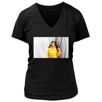 Minnie Driver Women's Deep V-Neck TShirt