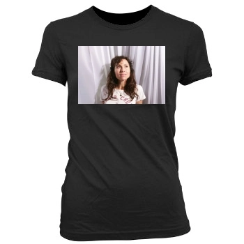 Minnie Driver Women's Junior Cut Crewneck T-Shirt