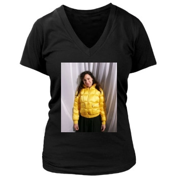 Minnie Driver Women's Deep V-Neck TShirt