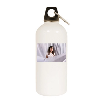 Minnie Driver White Water Bottle With Carabiner