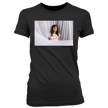 Minnie Driver Women's Junior Cut Crewneck T-Shirt