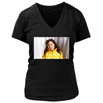 Minnie Driver Women's Deep V-Neck TShirt