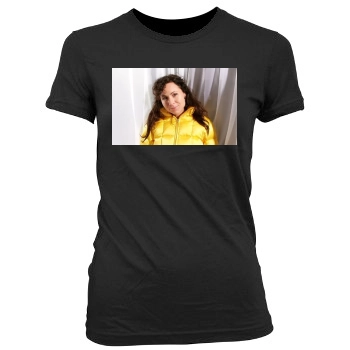 Minnie Driver Women's Junior Cut Crewneck T-Shirt