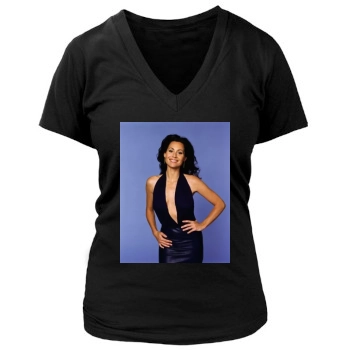 Minnie Driver Women's Deep V-Neck TShirt