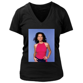 Minnie Driver Women's Deep V-Neck TShirt