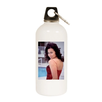 Minnie Driver White Water Bottle With Carabiner