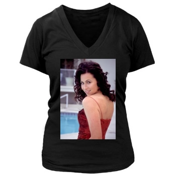 Minnie Driver Women's Deep V-Neck TShirt