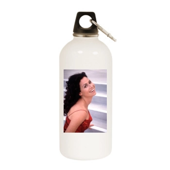 Minnie Driver White Water Bottle With Carabiner