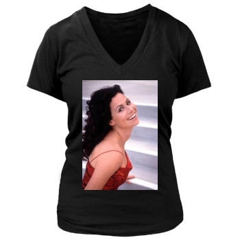 Minnie Driver Women's Deep V-Neck TShirt