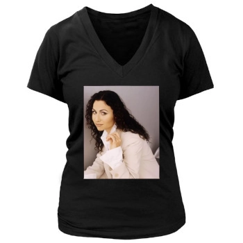 Minnie Driver Women's Deep V-Neck TShirt