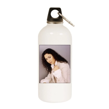 Minnie Driver White Water Bottle With Carabiner