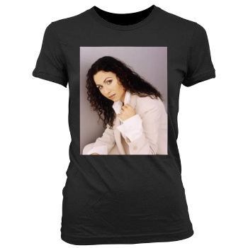 Minnie Driver Women's Junior Cut Crewneck T-Shirt