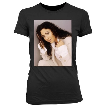 Minnie Driver Women's Junior Cut Crewneck T-Shirt