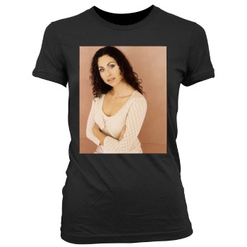 Minnie Driver Women's Junior Cut Crewneck T-Shirt