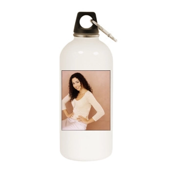 Minnie Driver White Water Bottle With Carabiner