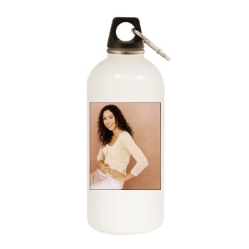 Minnie Driver White Water Bottle With Carabiner