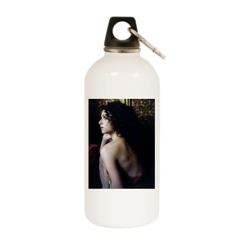 Minnie Driver White Water Bottle With Carabiner