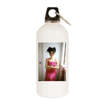 Minnie Driver White Water Bottle With Carabiner