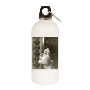 Minnie Driver White Water Bottle With Carabiner