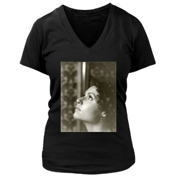 Minnie Driver Women's Deep V-Neck TShirt