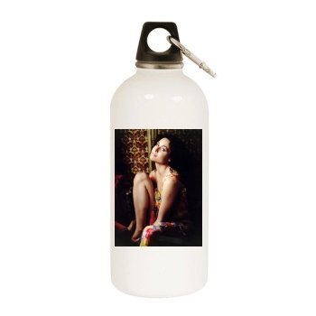 Minnie Driver White Water Bottle With Carabiner