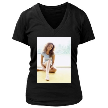 Minnie Driver Women's Deep V-Neck TShirt