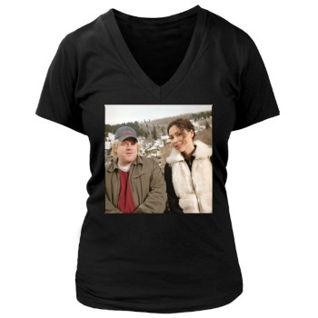 Minnie Driver Women's Deep V-Neck TShirt