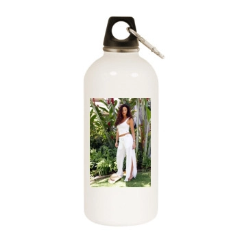 Sofia Milos White Water Bottle With Carabiner