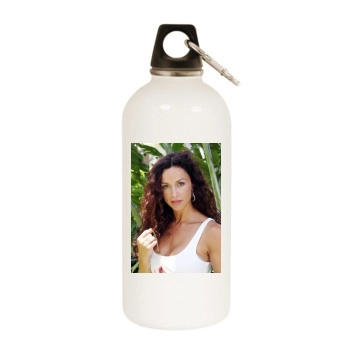 Sofia Milos White Water Bottle With Carabiner