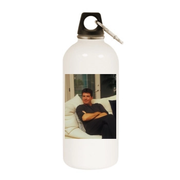 Simon Cowell White Water Bottle With Carabiner