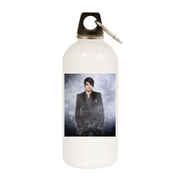 Adam Lambert White Water Bottle With Carabiner