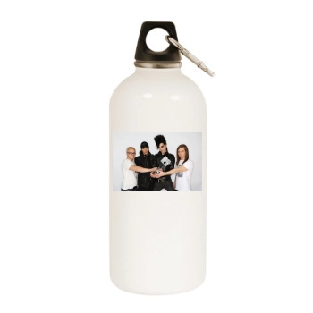 Tokio Hotel White Water Bottle With Carabiner