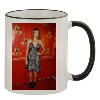 Haley Bennett 11oz Colored Rim & Handle Mug