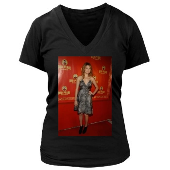 Haley Bennett Women's Deep V-Neck TShirt