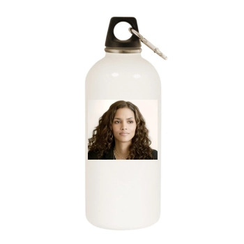 Halle Berry White Water Bottle With Carabiner